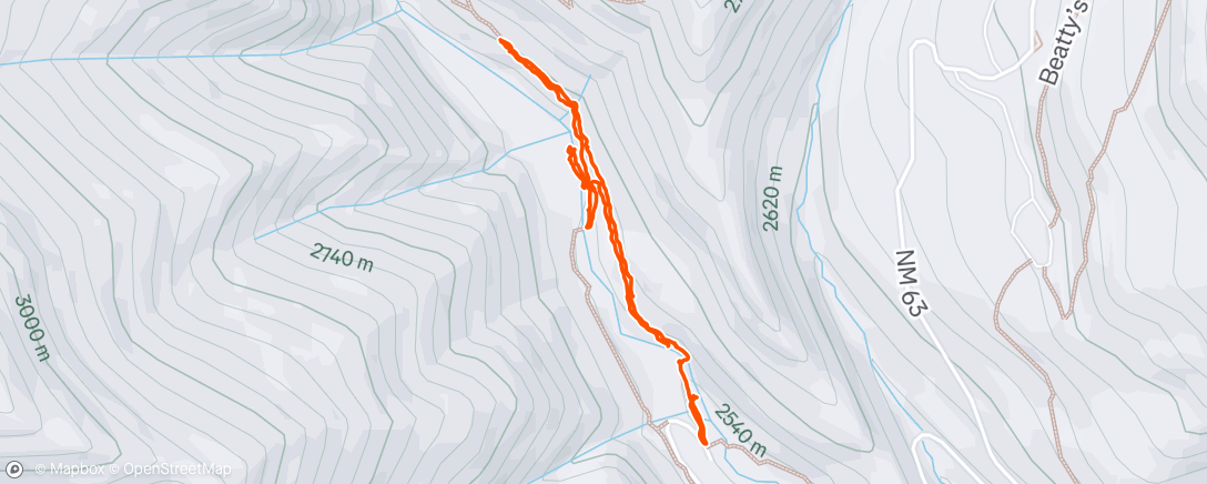Map of the activity, Jack’s Creek saunter
