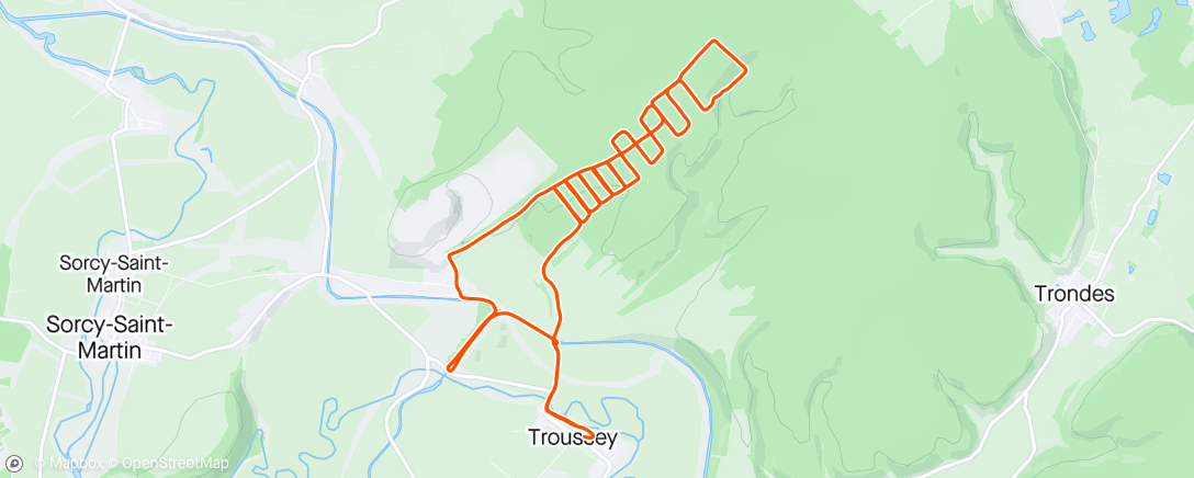 Map of the activity, Footing en forêt