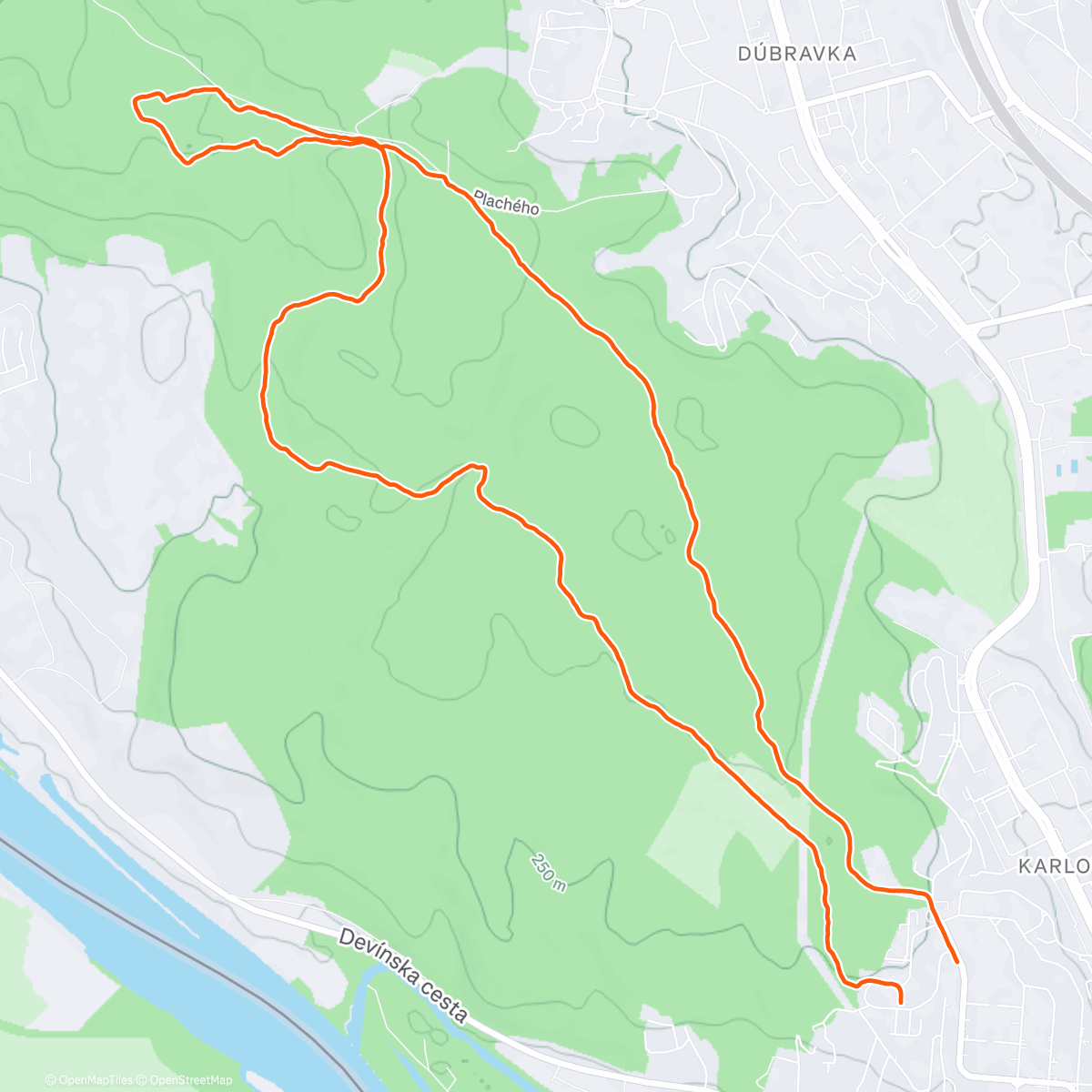 Map of the activity, Morning Run