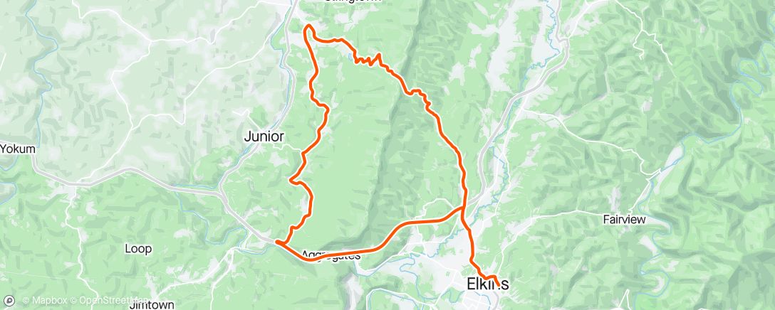 Map of the activity, Sunny spring ride with A