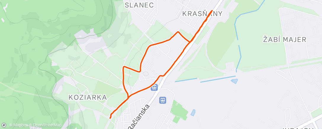 Map of the activity, Morning Run