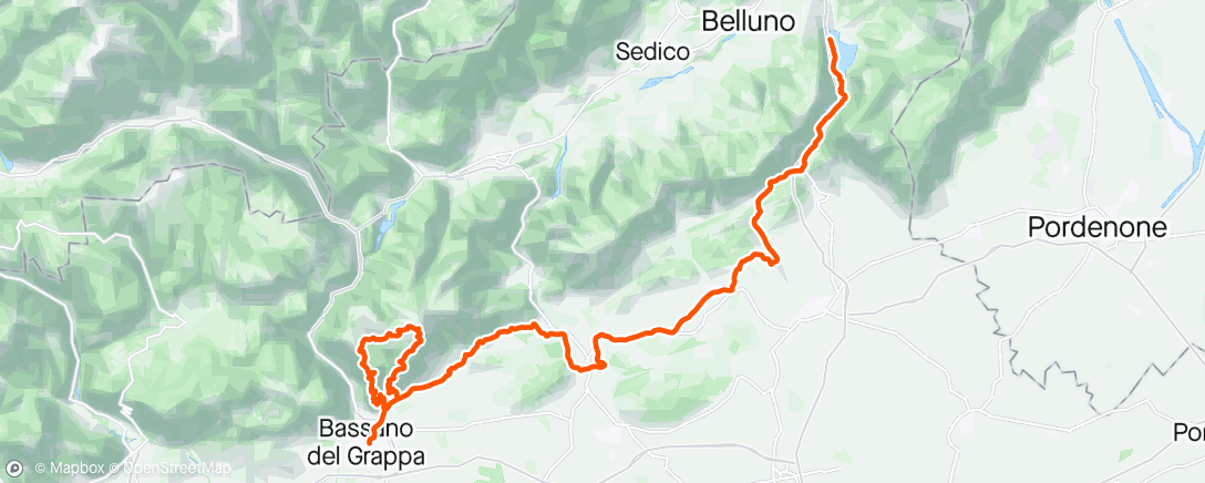 Map of the activity, Giro 20