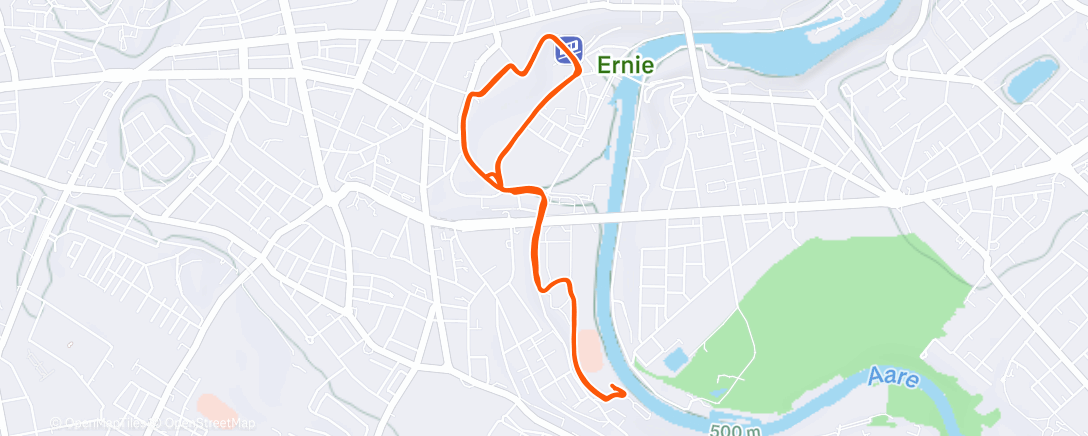 Map of the activity, STB: 6x ca. 4'10'' flach-Hügel-flach; P: ca. 2' USABotschaft 🧨