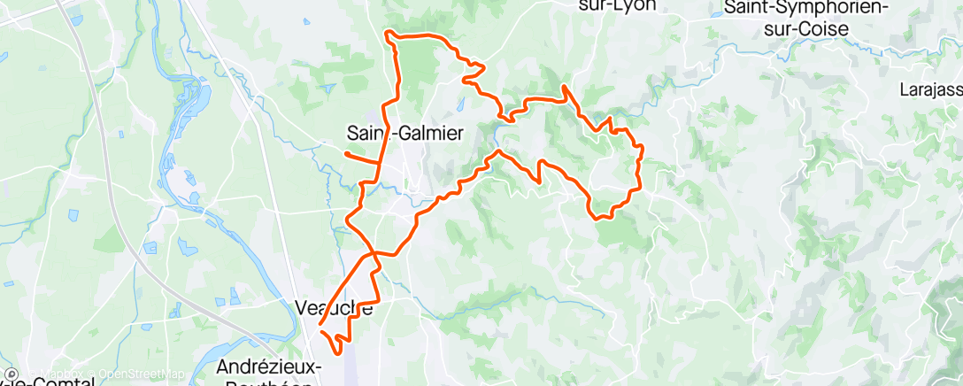 「Sortie vélo le matin」活動的地圖