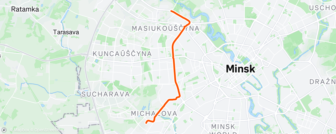 Map of the activity, Lunch Ride