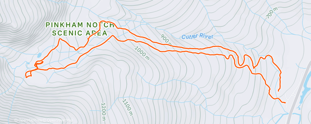 Map of the activity, Afternoon Backcountry Ski