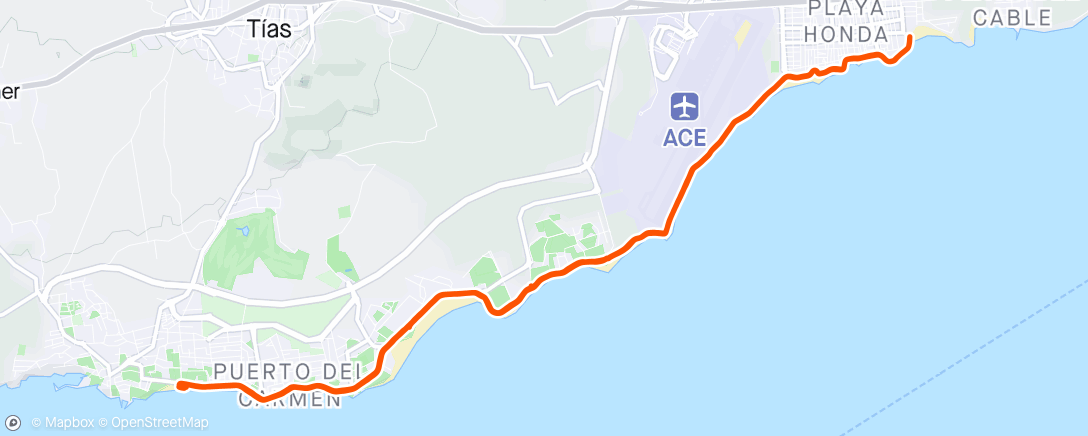 活动地图，Ironman Lanzarote Run