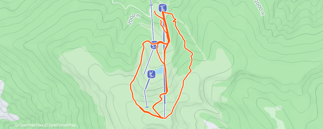 Mapa de la actividad (Esquí fuera de pista a la hora del almuerzo)