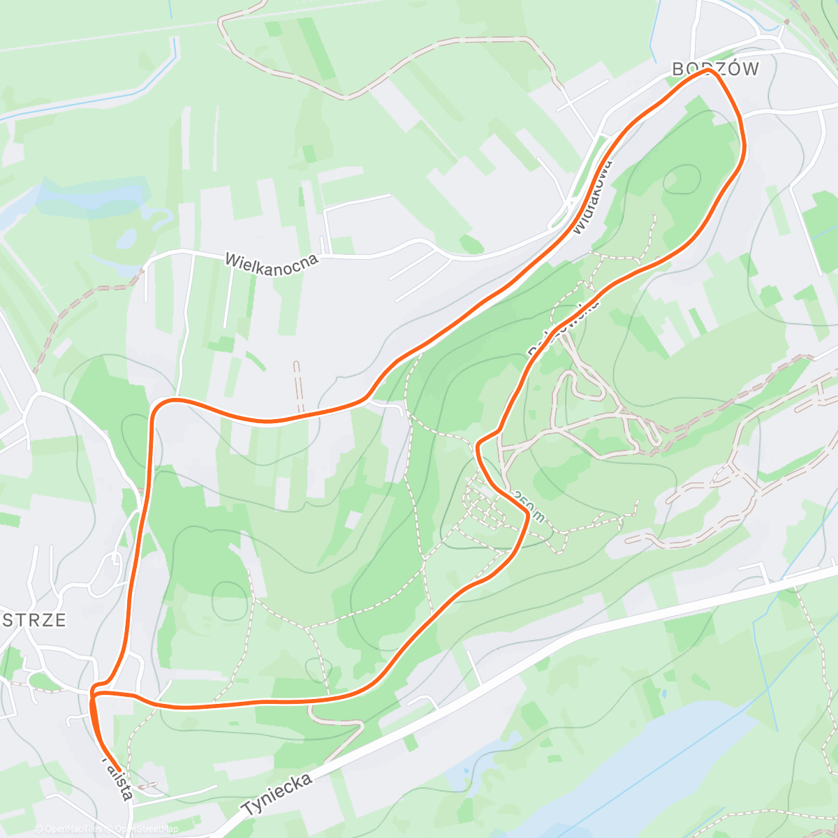 Map of the activity, Afternoon Trail Run