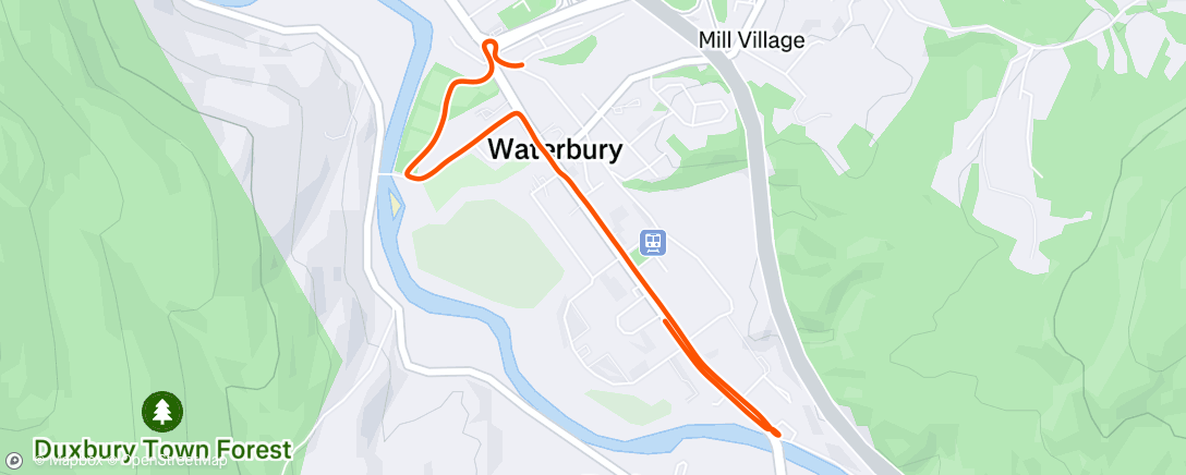 Map of the activity, Afternoon Run