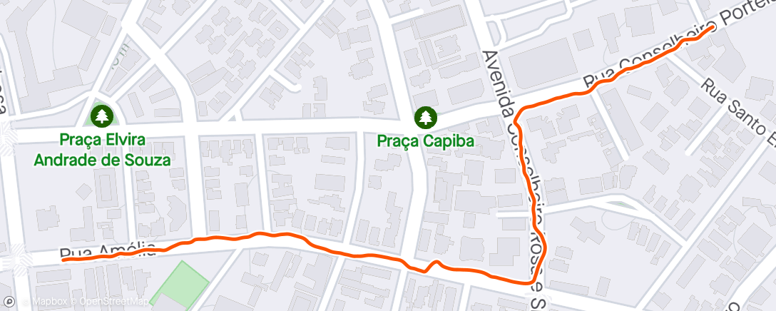 Mappa dell'attività Caminhada ao entardecer