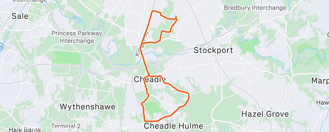 Map of the activity, Lunch Run