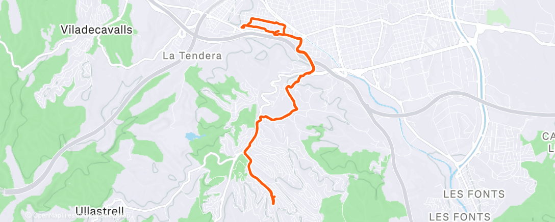 Map of the activity, Caminata de mañana