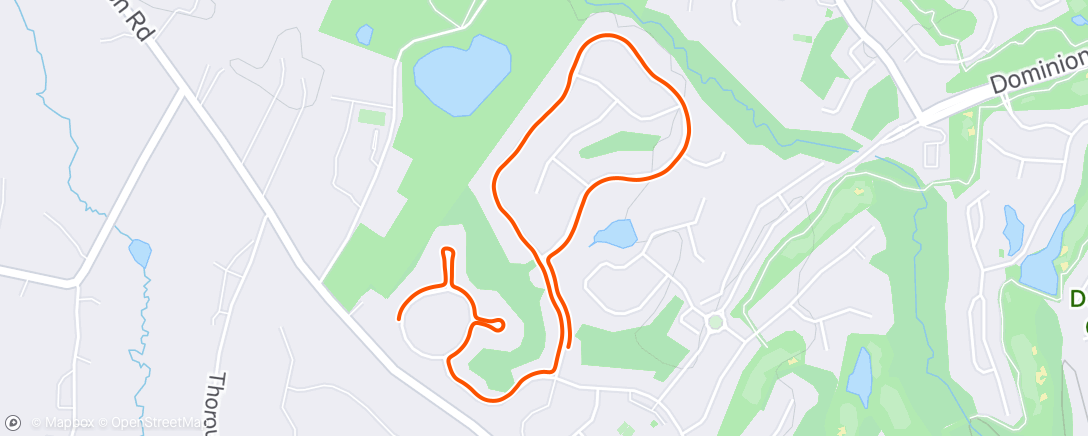 Map of the activity, Evening Run