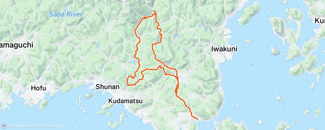 Map of the activity, 日曜朝練瀬戸〜にしき
