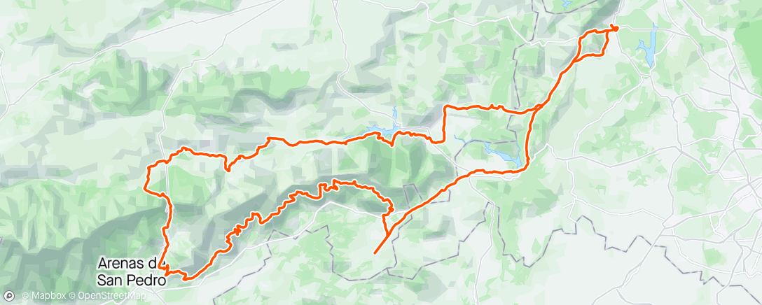 Map of the activity, Bikepacking trip