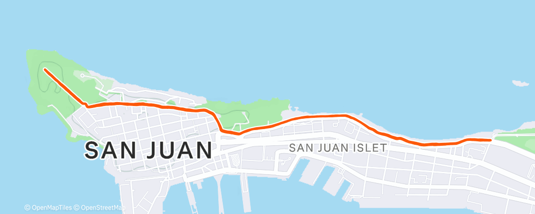 Map of the activity, Morning Run