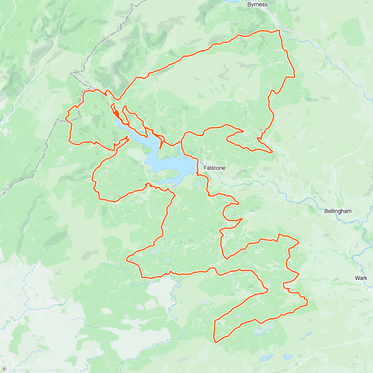 Map of the activity, Dirty Reiver 24 (route planned by the devil)