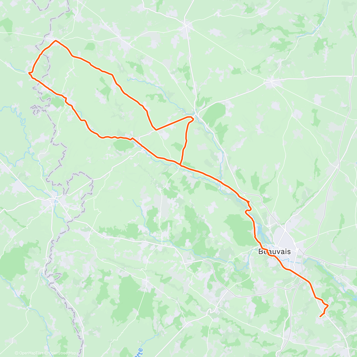 Map of the activity, J’avais dit « je ne roulerais plus sous la pluie » 😅