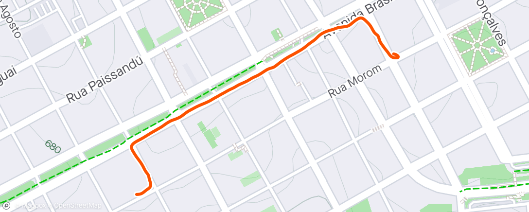 Mappa dell'attività Caminhada na hora do almoço