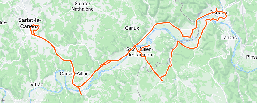 Map of the activity, Vélo du matin