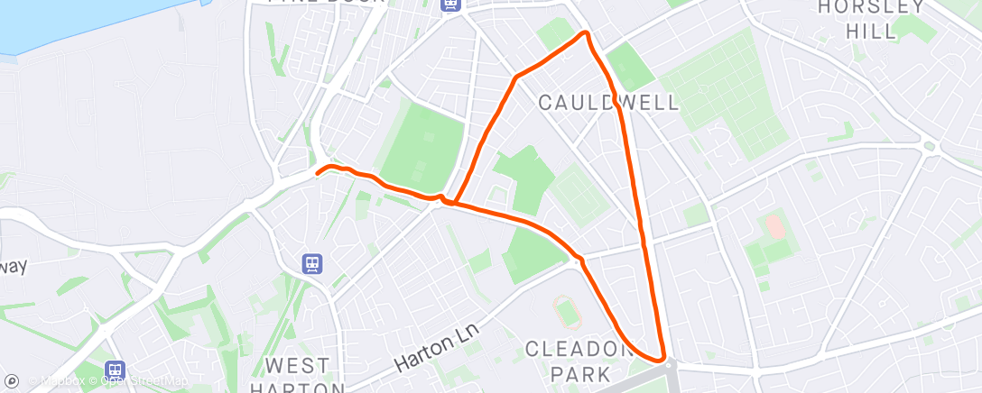 Map of the activity, Afternoon Run in the 🌞 but wow that windy
