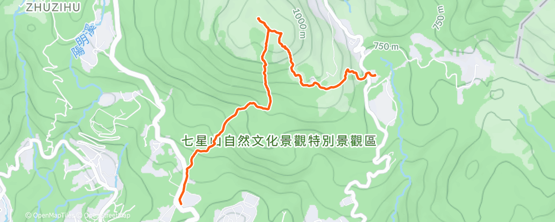 Map of the activity, Afternoon Hike