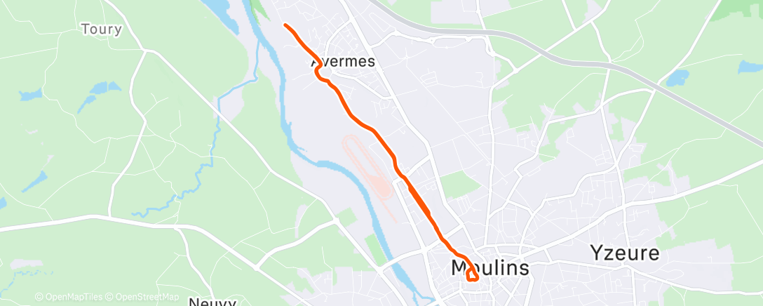 Map of the activity, Marche dans l'après-midi