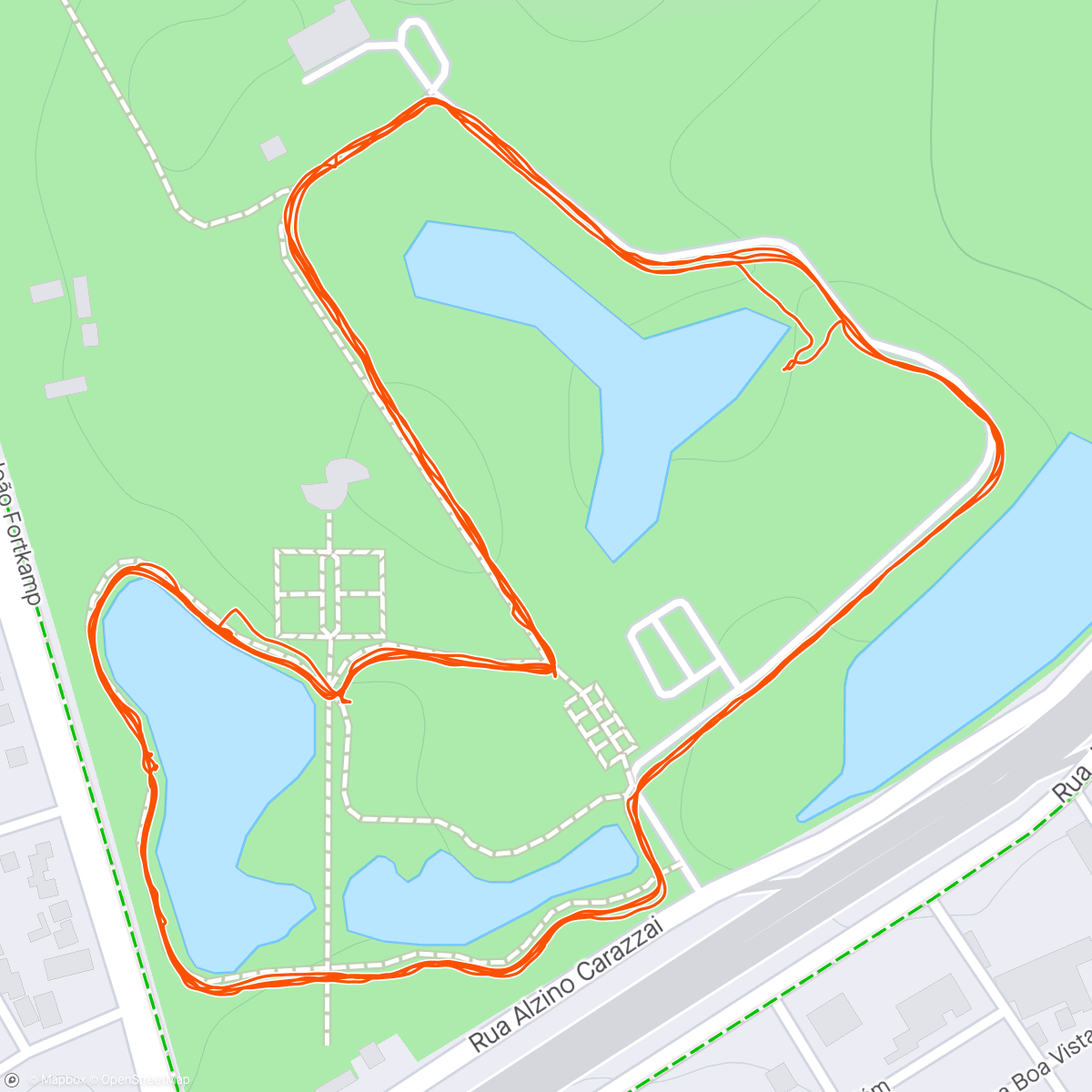 Map of the activity, Caminhada Parque das Árvores