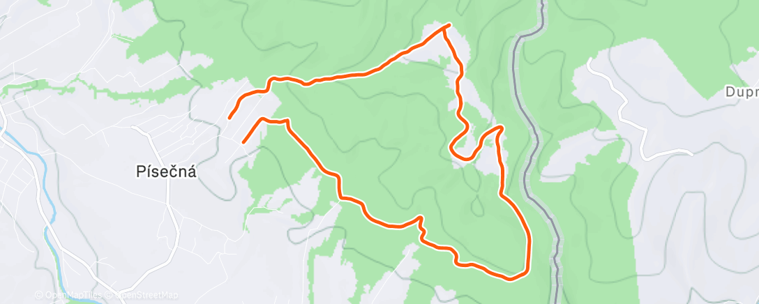 Map of the activity, Afternoon Mountain Bike Ride