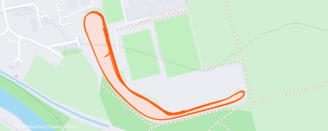 Map of the activity, 5x1k (60”), 4x200m (60”)