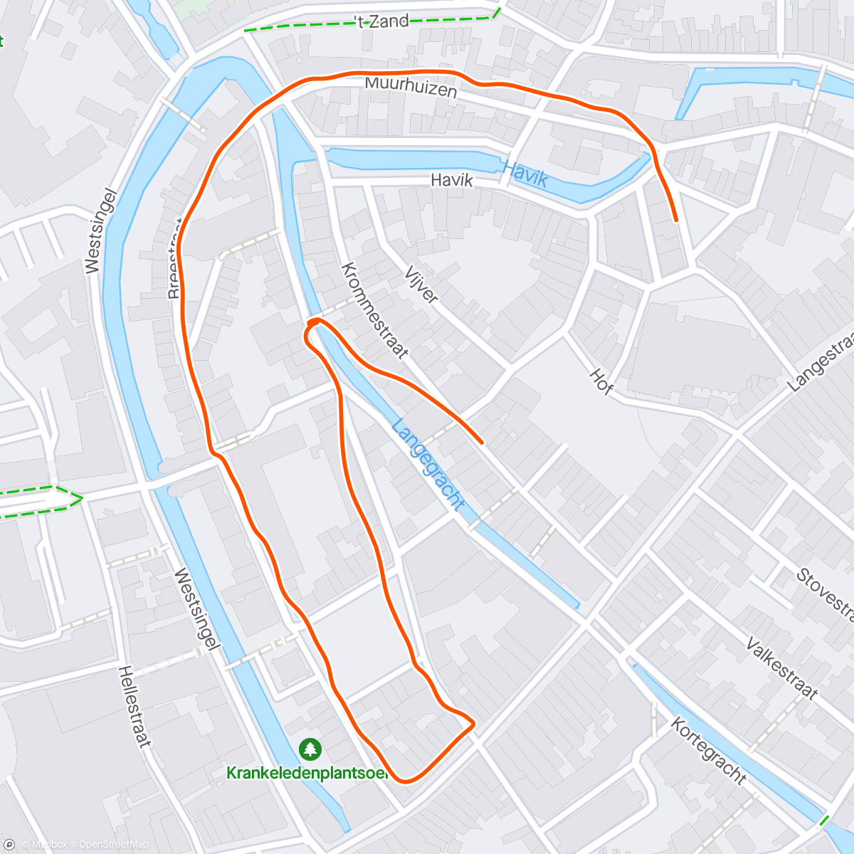 Map of the activity, Koningnachtsrun