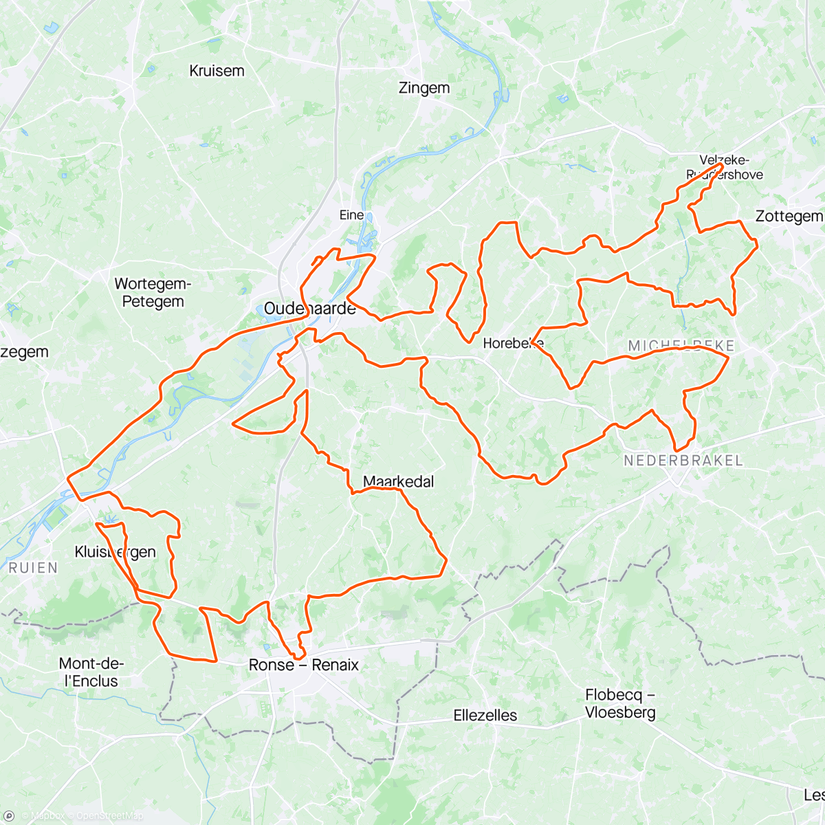 Map of the activity, The Flemish spring classic - RONDE VAN VLAANDEREN