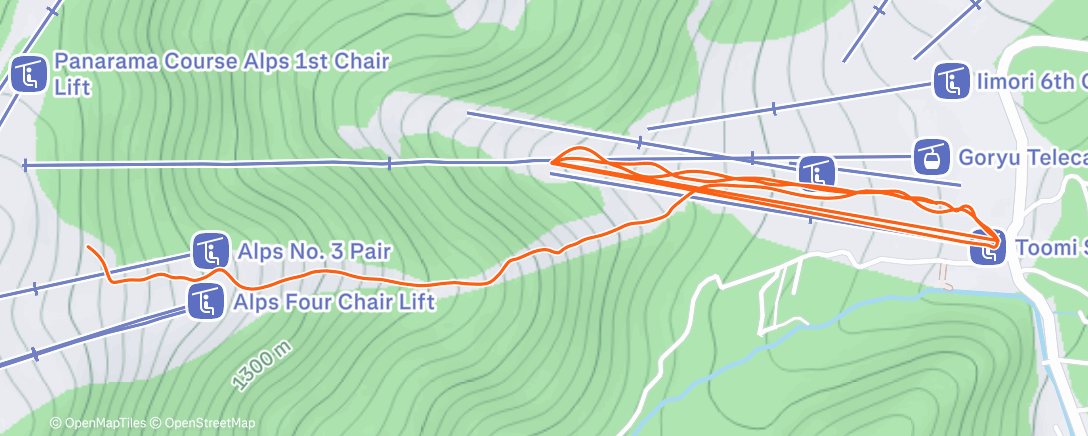 Map of the activity, Lunch Snowboard
