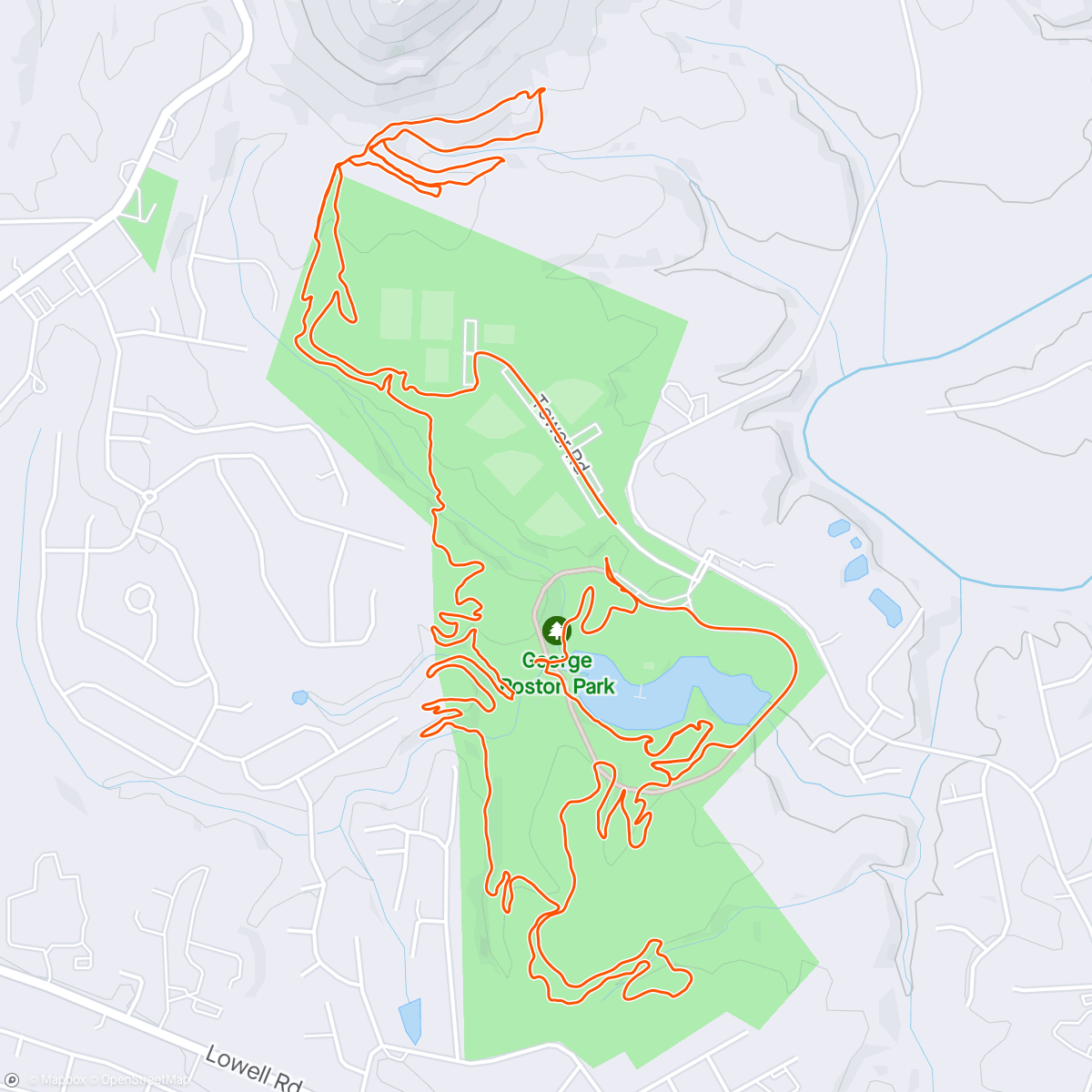 Map of the activity, Poston Park Mountain Bike Ride