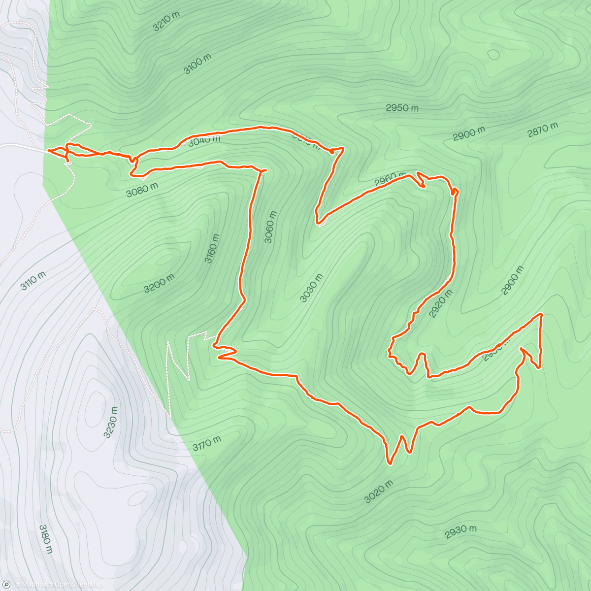 Map of the activity, Methuselah Trail
