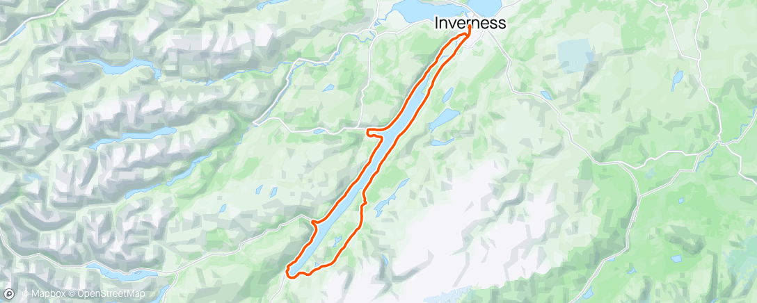 Mappa dell'attività Etape Loch Ness