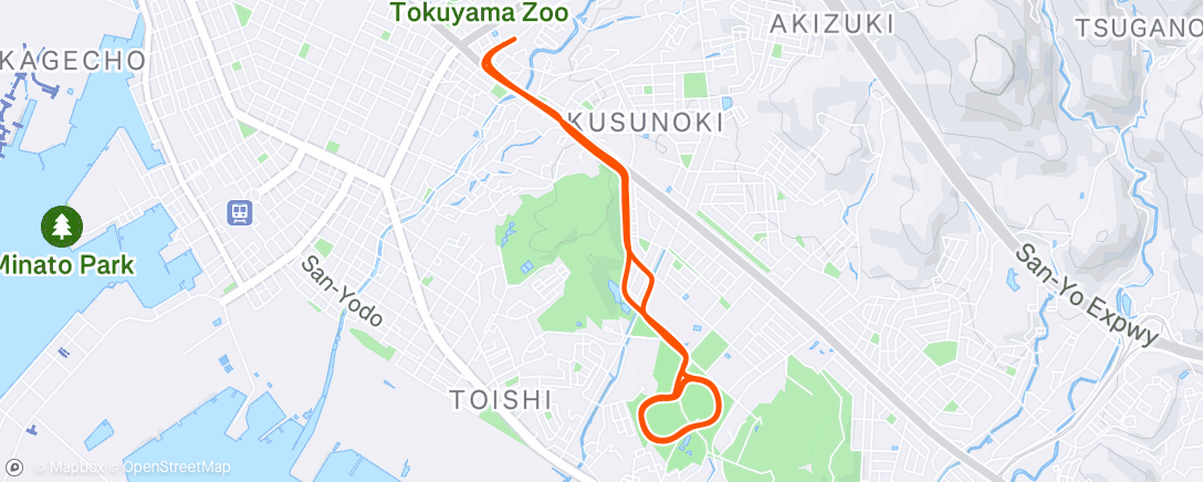 Map of the activity, 午後のランニング