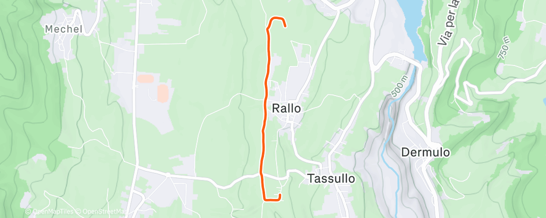 Map of the activity, Corsa