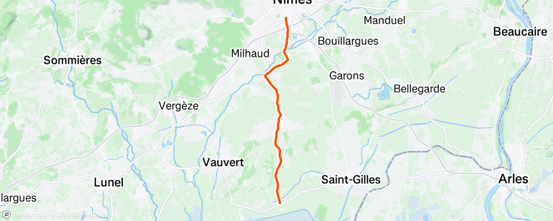 Map of the activity, Vélo le matin