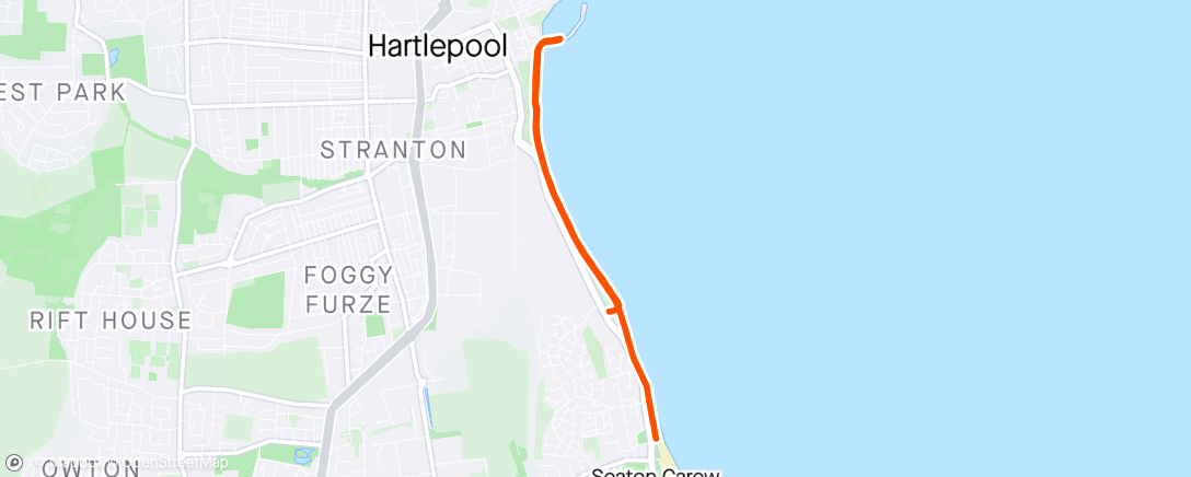 Mappa dell'attività Hartlepool parkrun 😎