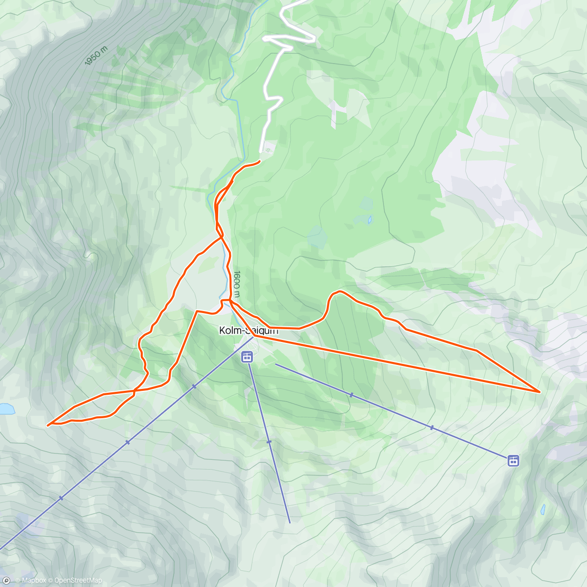 Map of the activity, Rauris Finale