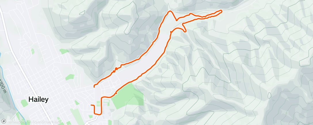 Map of the activity, Night Mountain Bike Ride
