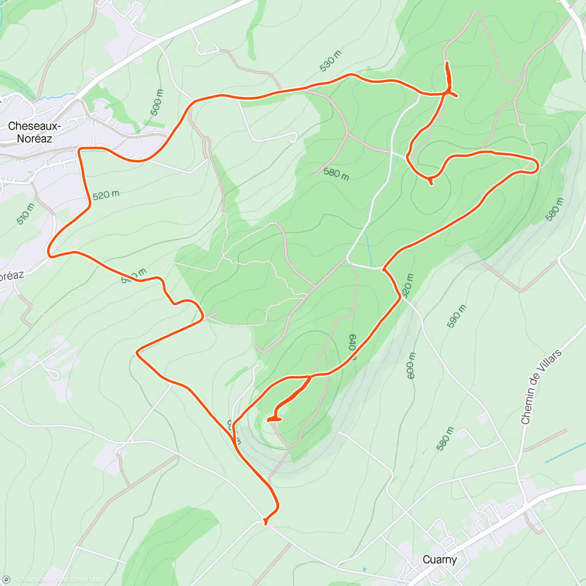 Map of the activity, Sonntags Spaziergang
