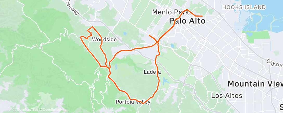 Map of the activity, Nooner to Goose combo.