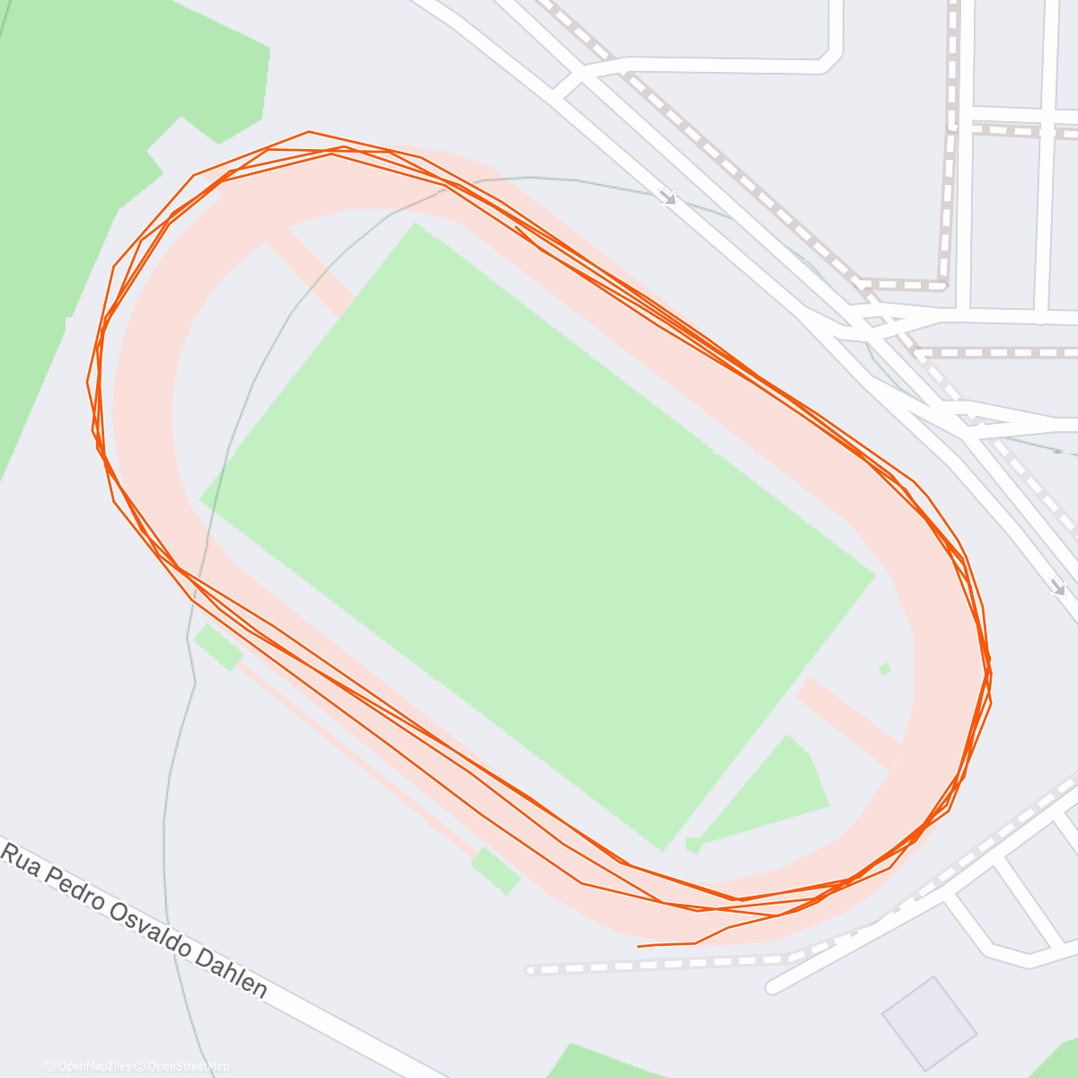 Map of the activity, Corrida matinal