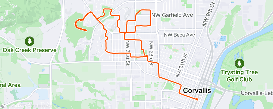 Map of the activity, Morning Walk