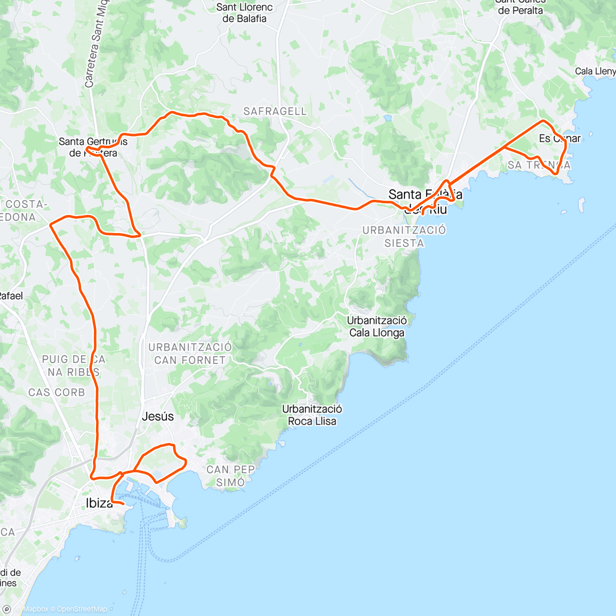 Map of the activity, Ibiza Marathon 2024