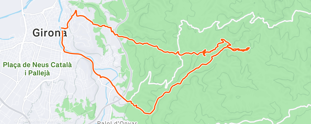 Map of the activity, Morning Mountain Bike Ride