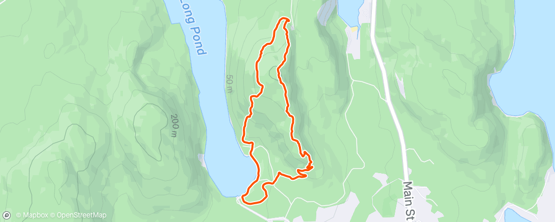 Map of the activity, Afternoon Hike